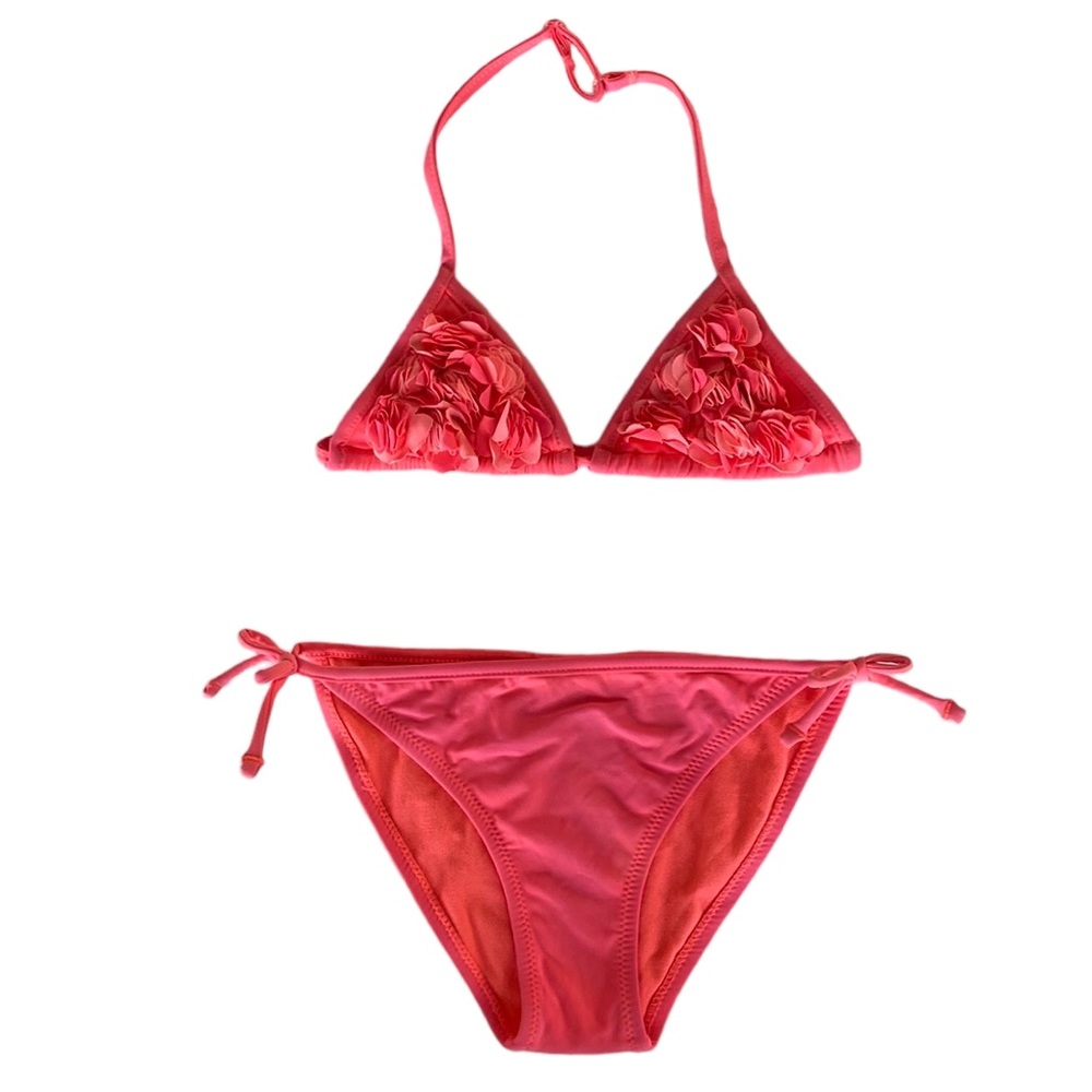 Myel Beachwear Bikini Pink 6-9 Months Girls Adjustable Straps